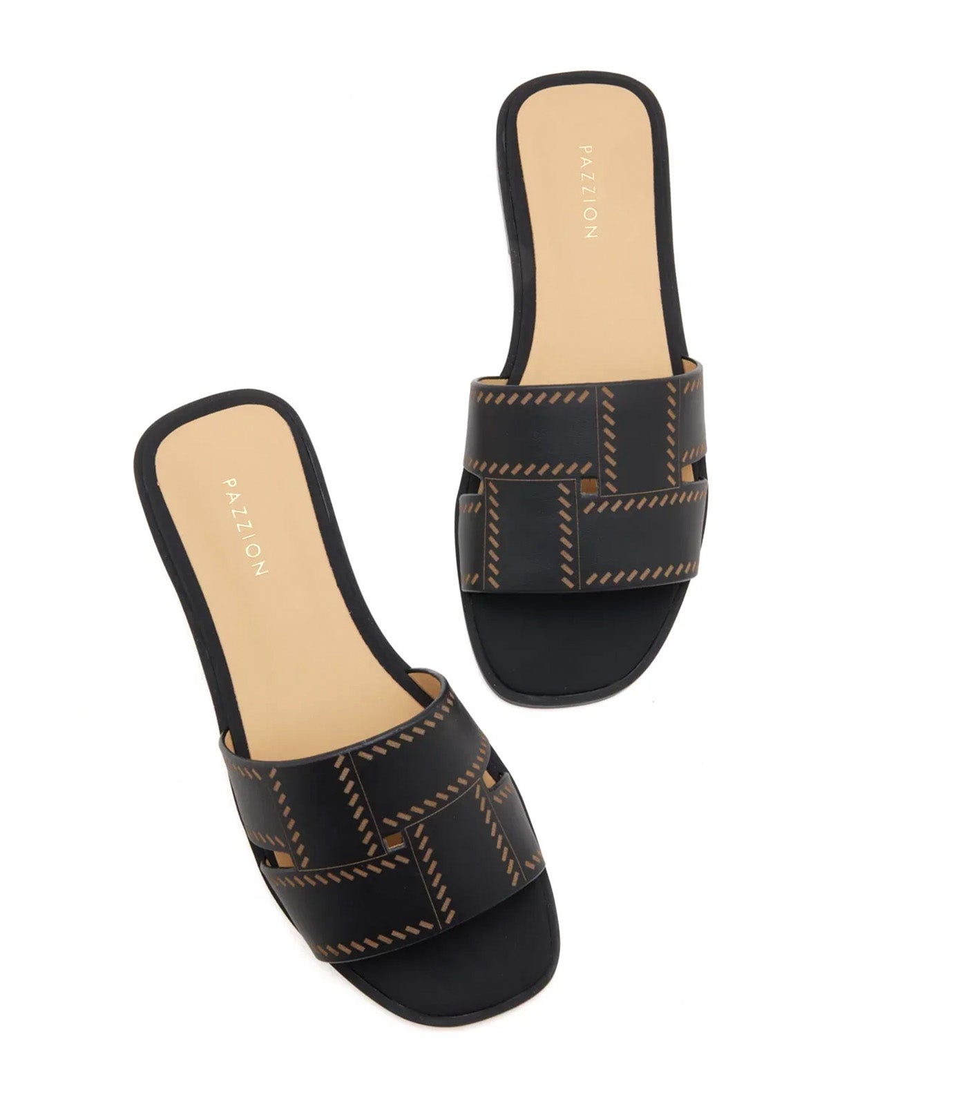 Alouette Woven Leather Slides