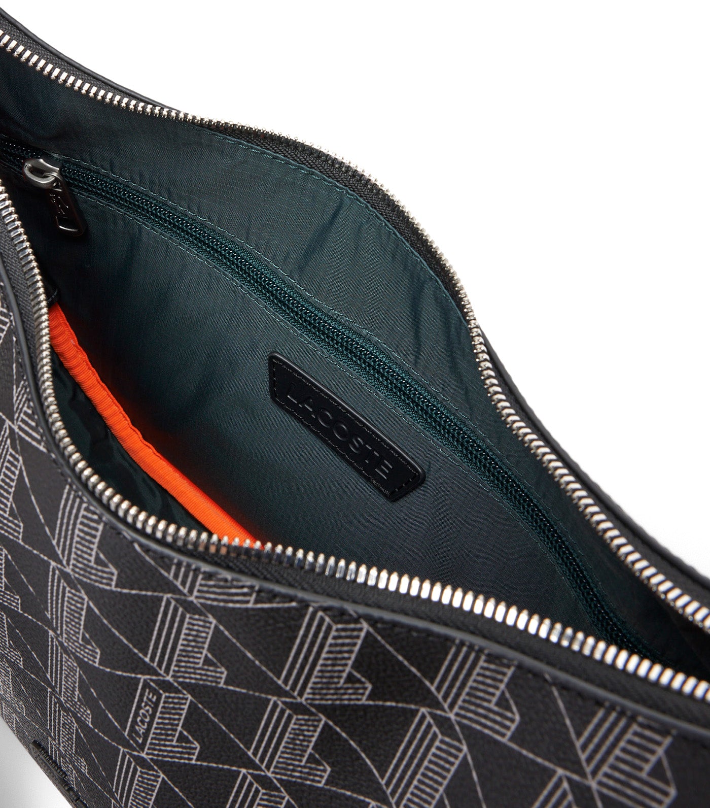 Lacoste The Blend Half Moon Purse Monogram Noir Gris