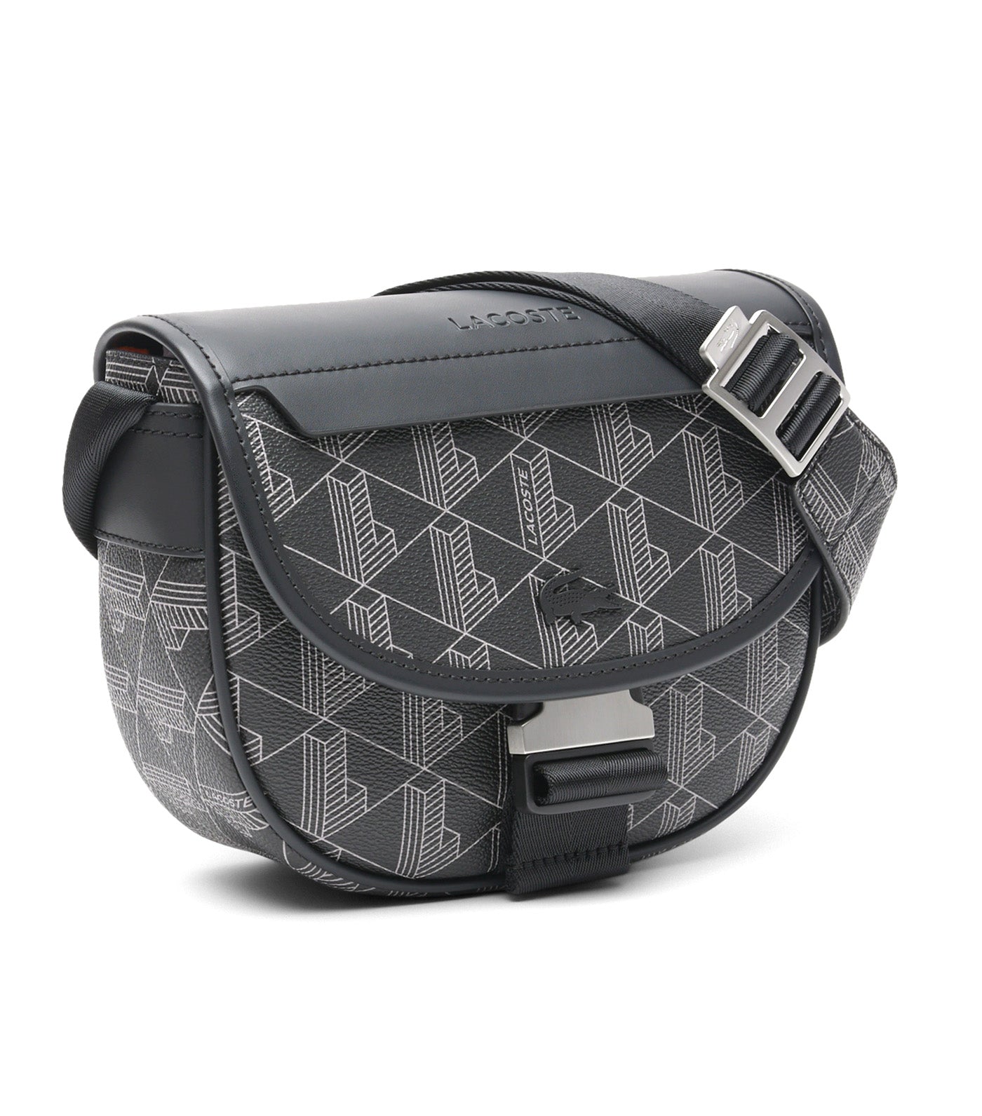Lacoste The Blend Shoulder Bag Monogram Noir Gris