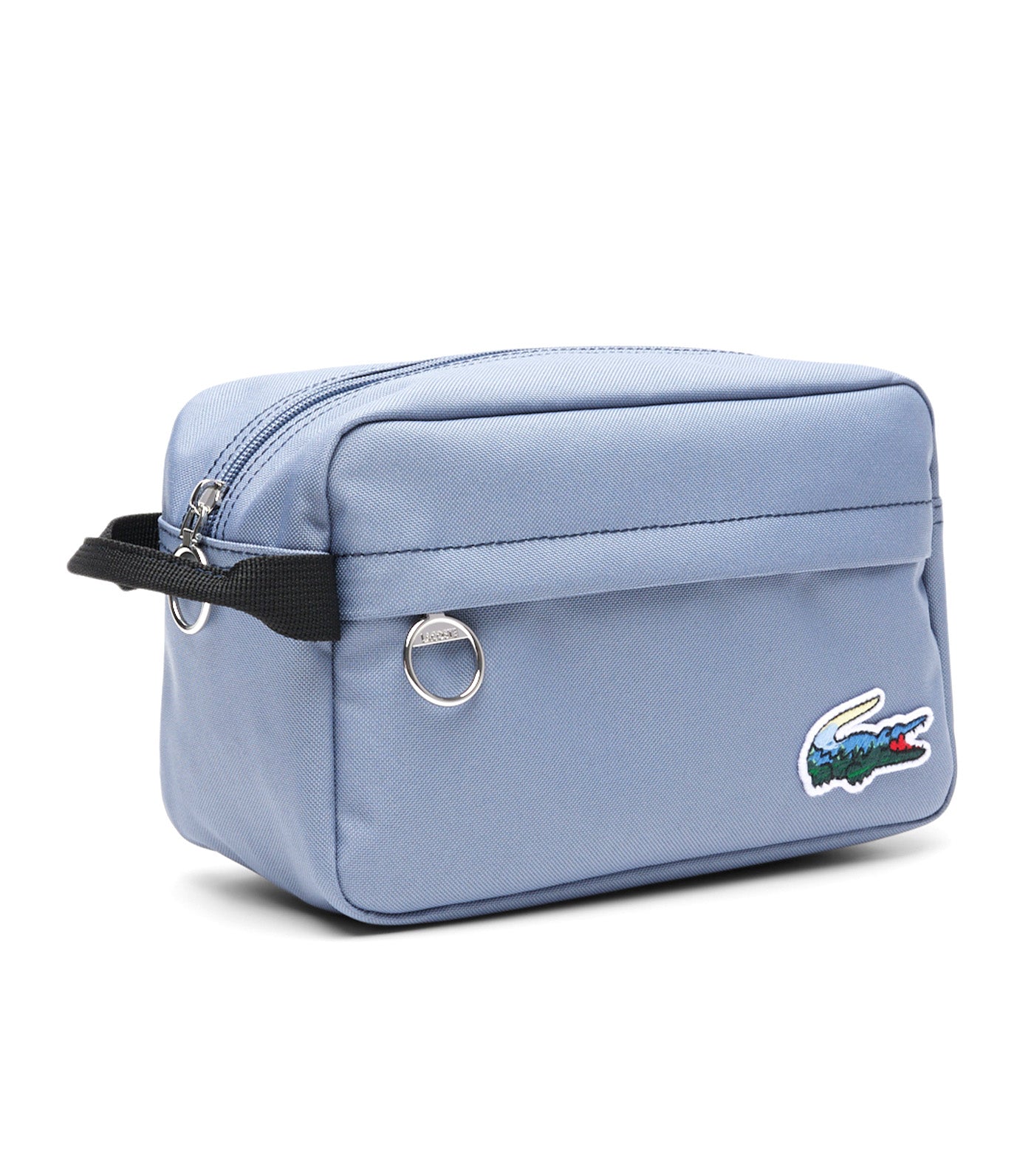 Lacoste Landscape Crocodile Vanity Bag Mountain Croc Flint Stone