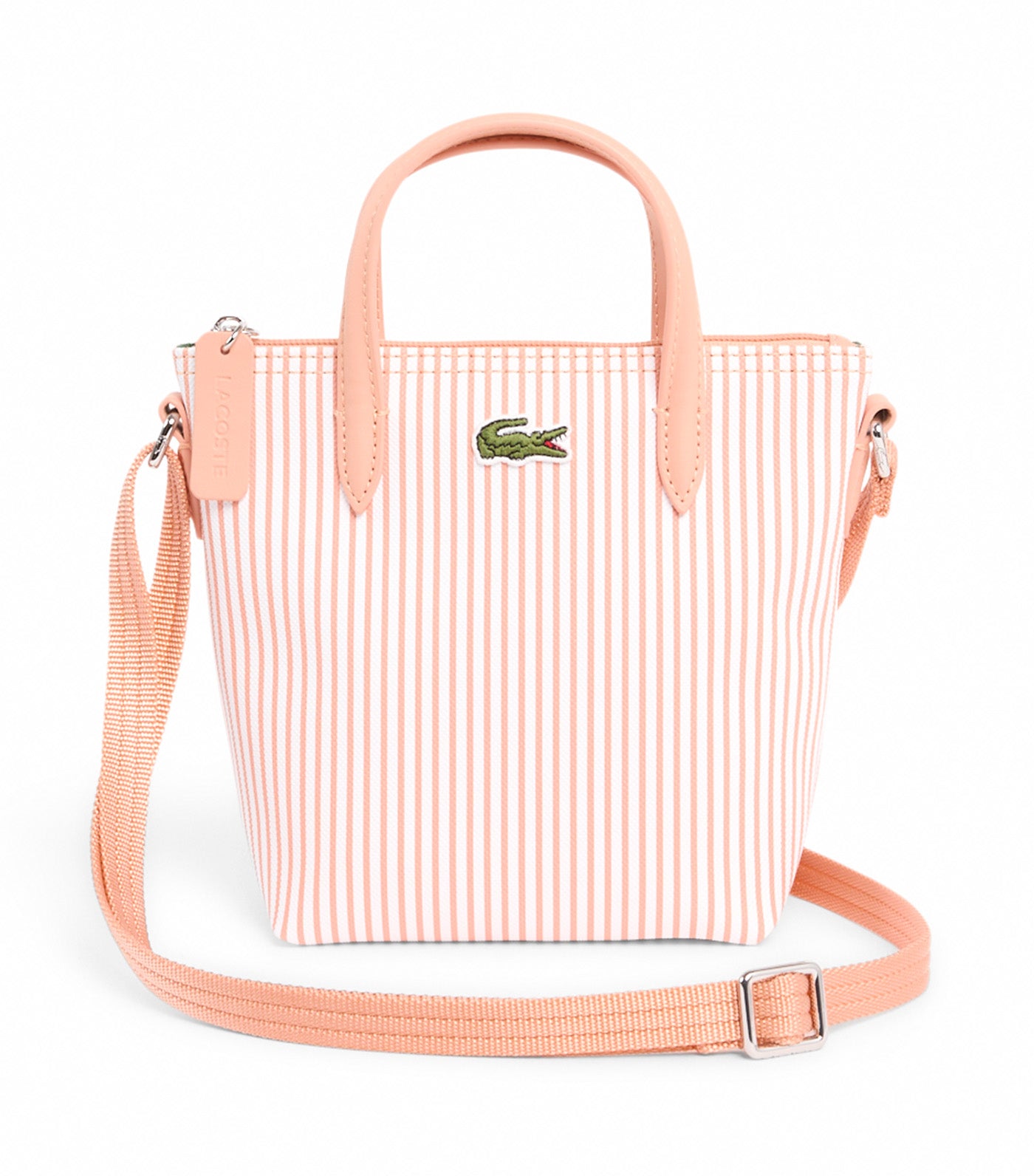 Mini Striped L.12.12 Concept Tote Blanc Miami