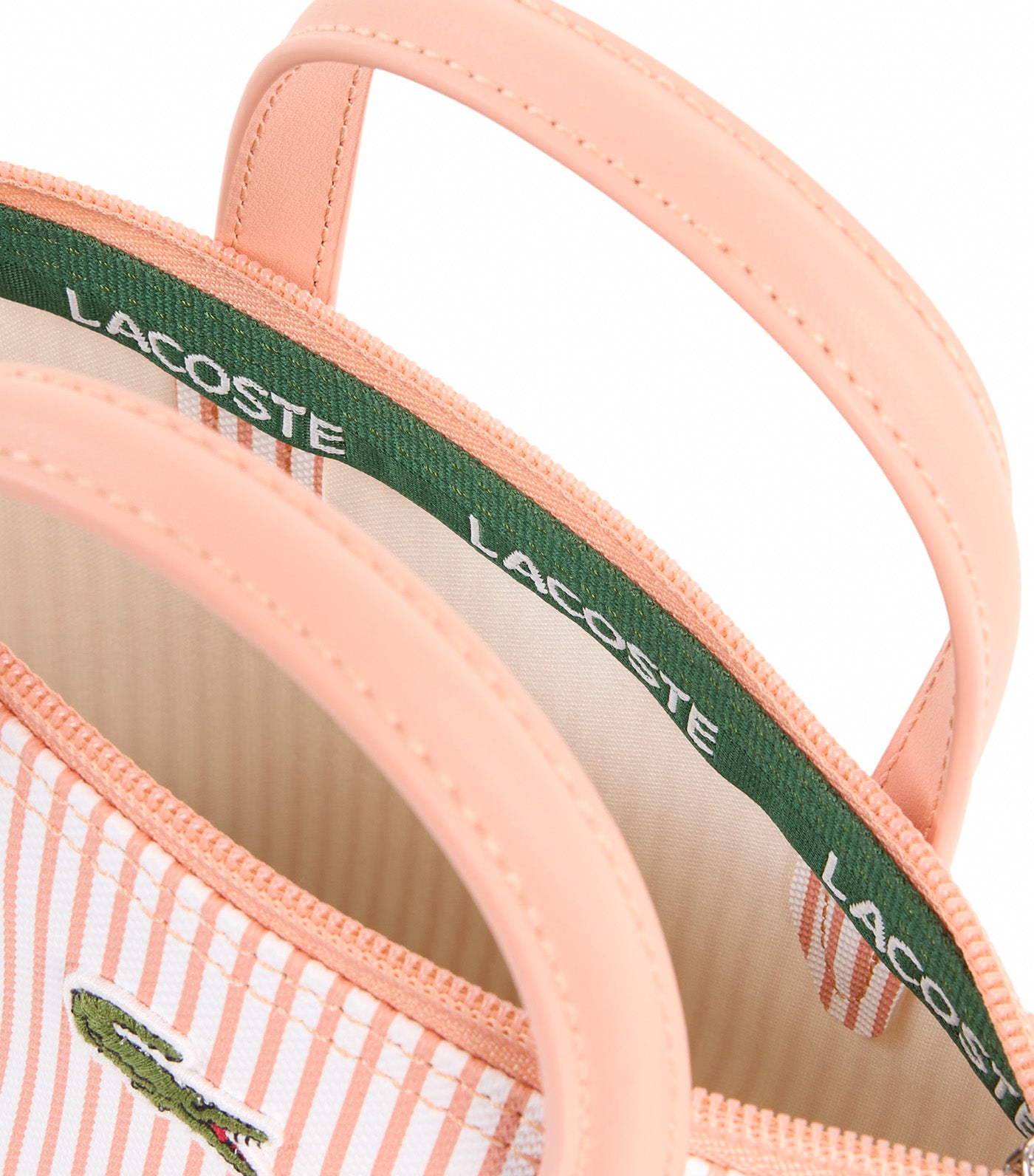 Mini Striped L.12.12 Concept Tote Blanc Miami
