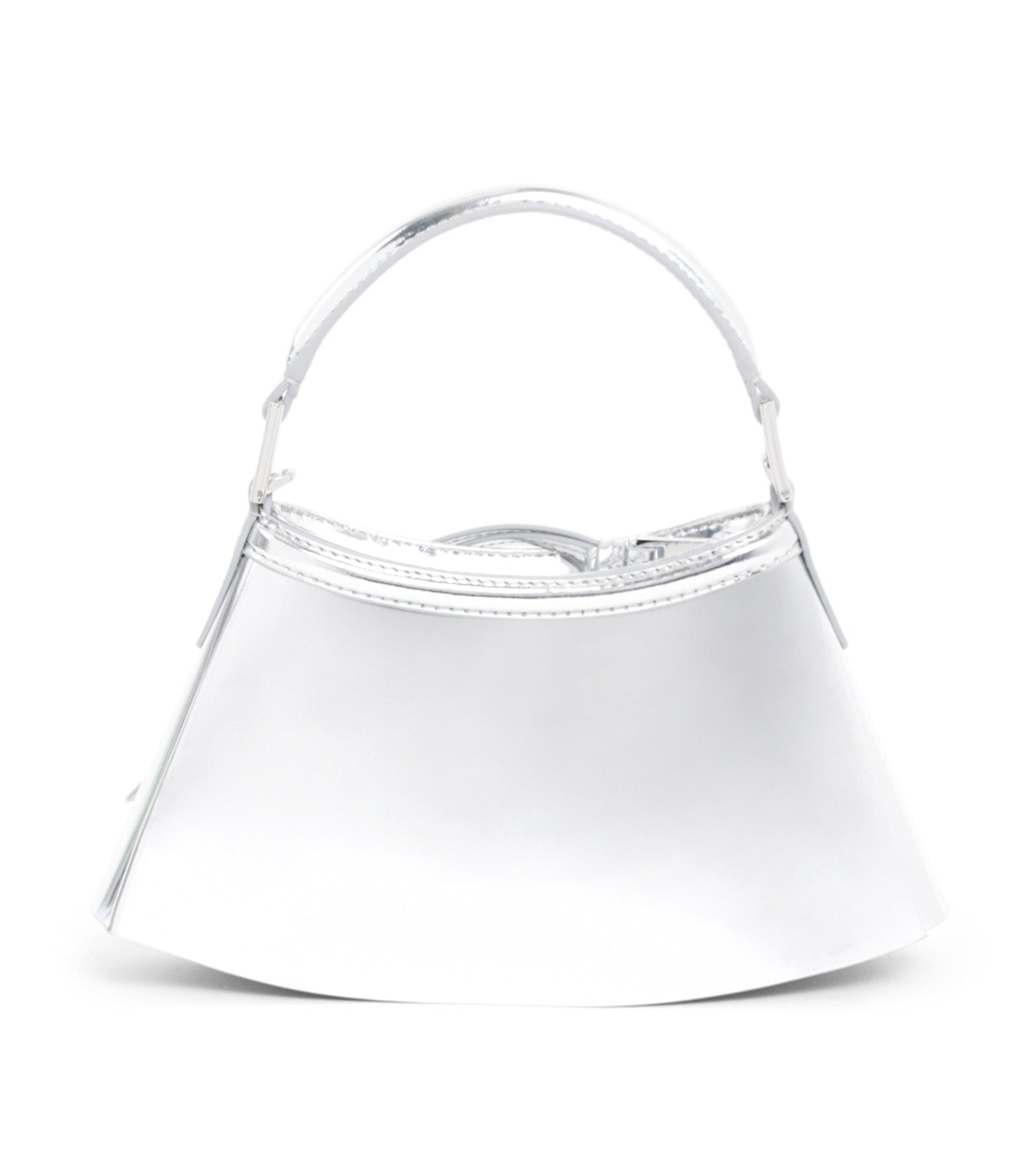 Lacoste Mini Mirror Lenglen Leather Bag Silver Mirror