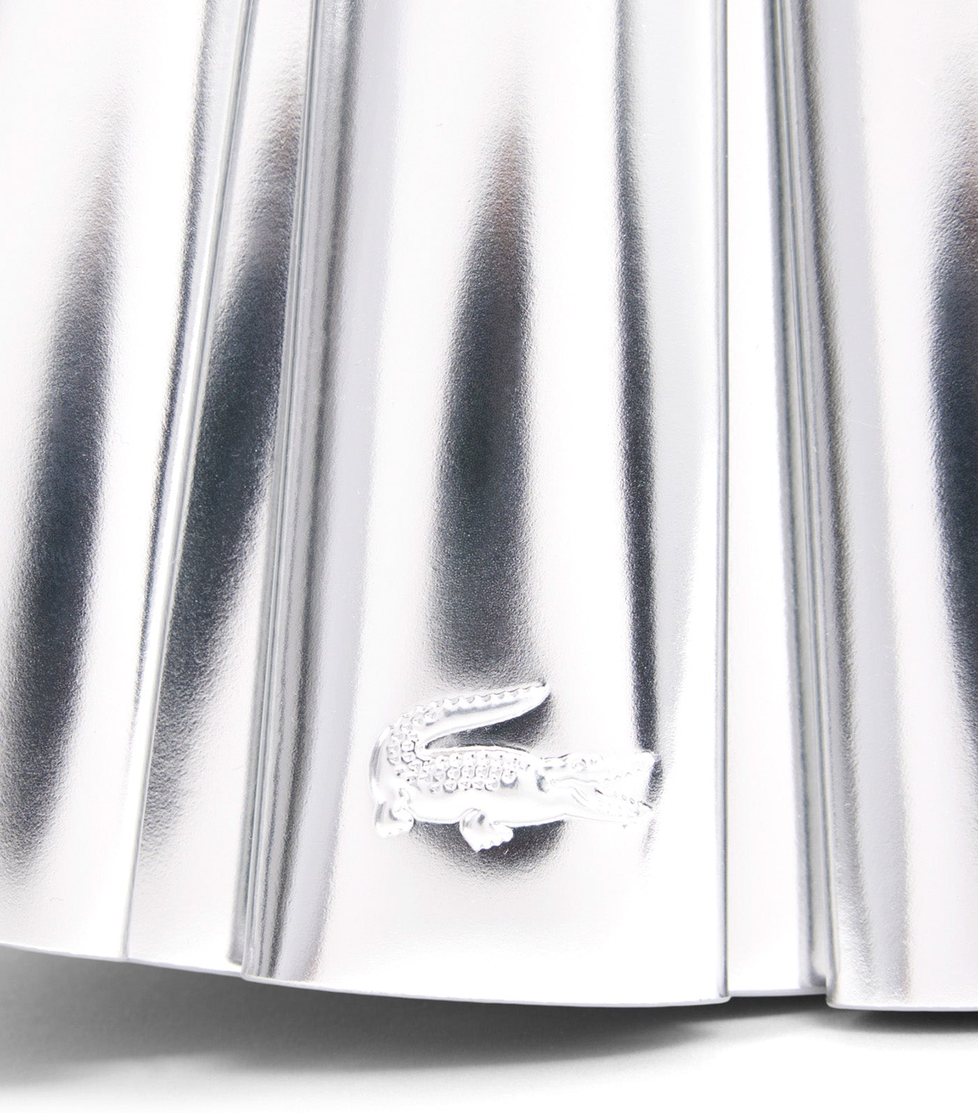 Lacoste Small Mirror Lenglen Leather Bag Silver Mirror