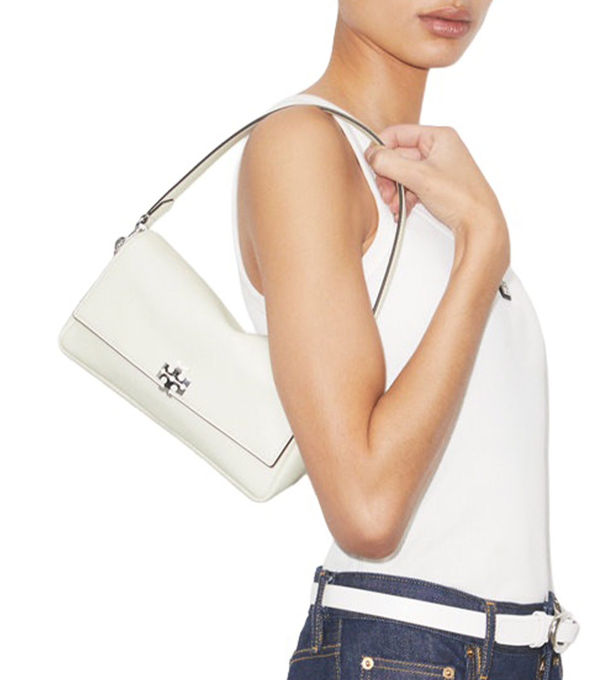 Small Charlie Shoulder Bag Bianco