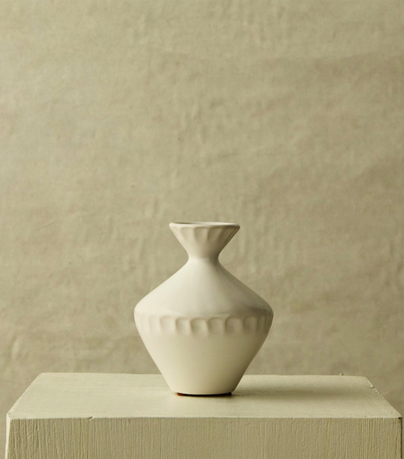 west elm Florist Ceramic Angled Bud Vase  2 Alabaster