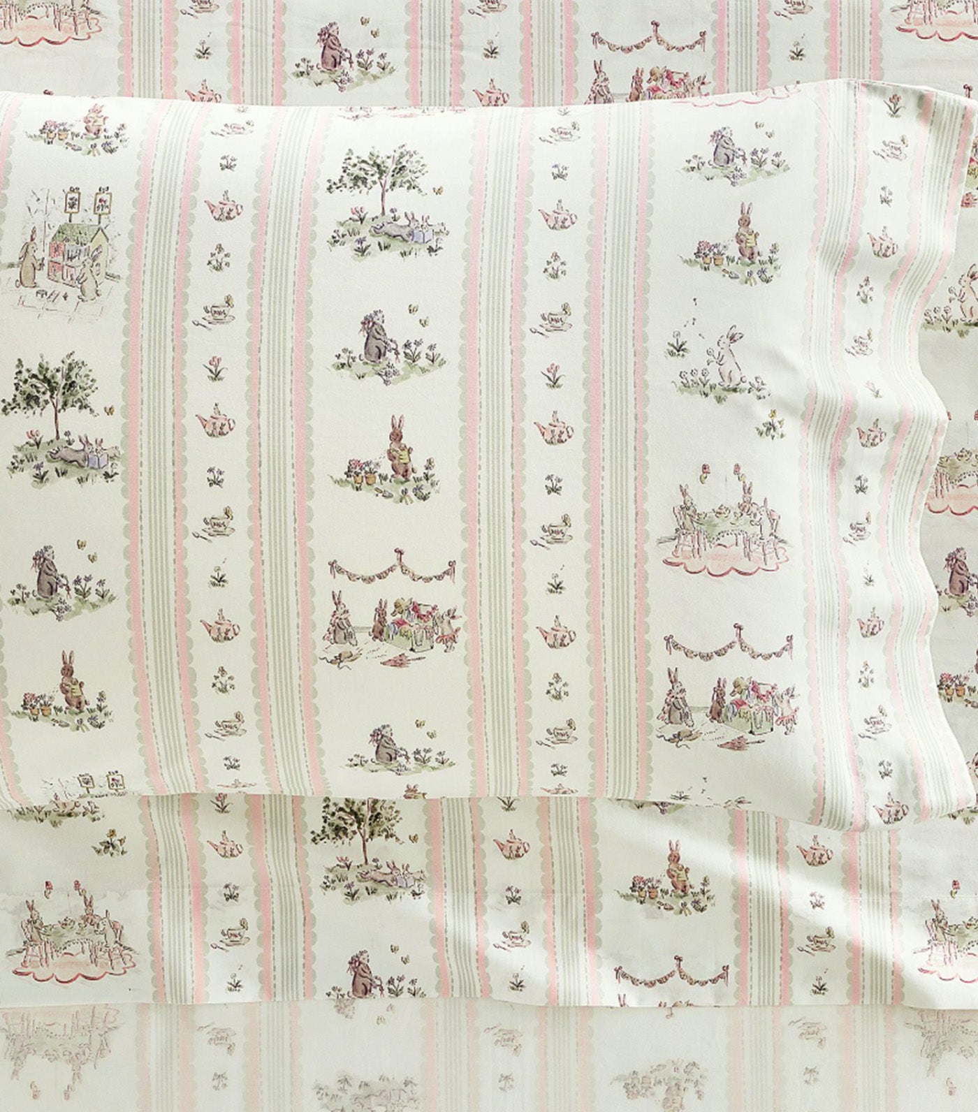 Riley Sheehey English Garden Stripe Organic Sheet Set