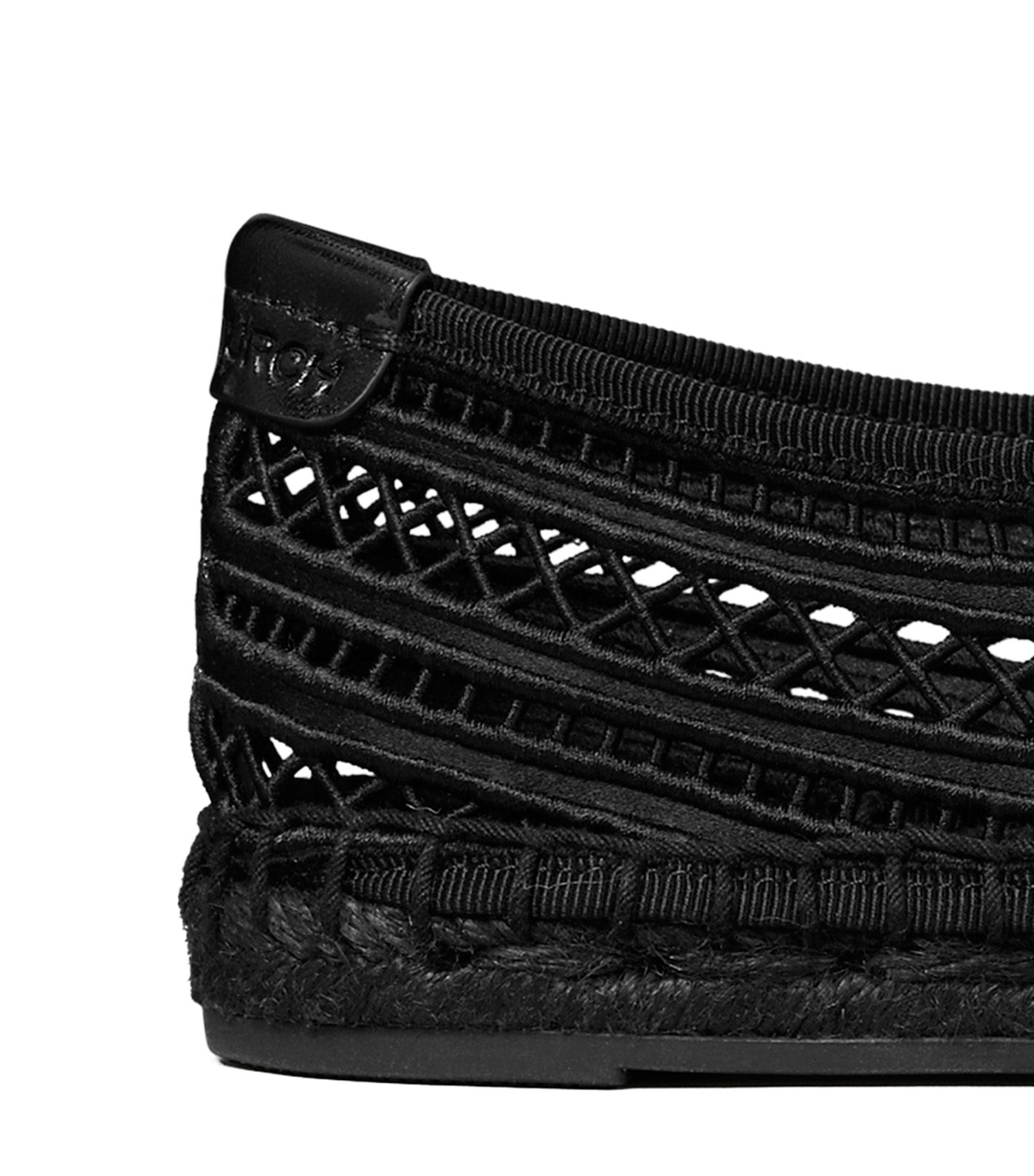 Open Weave Mary Jane Espadrille Perfect Black