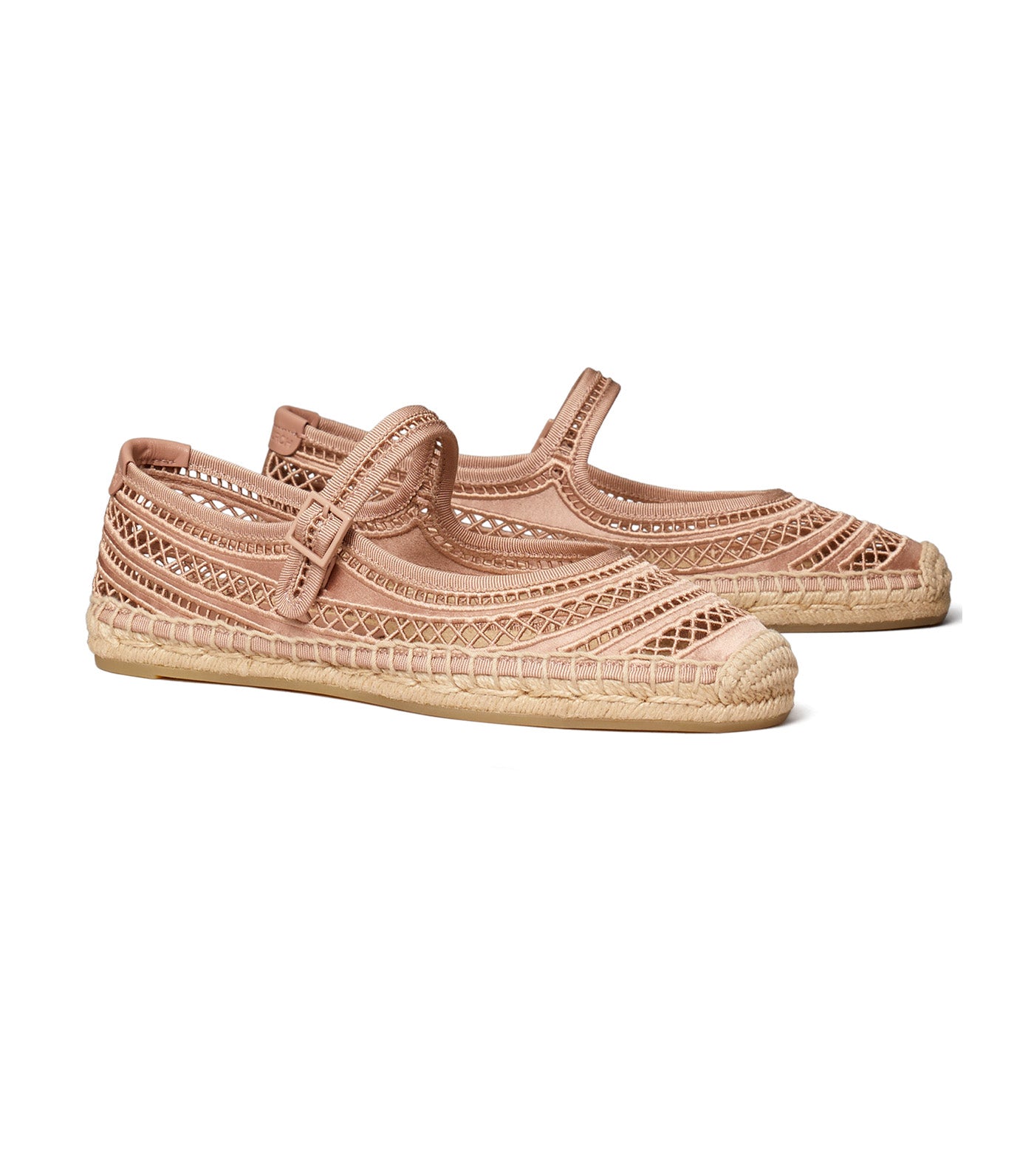 Open Weave Mary Jane Espadrille Vintage Mauve