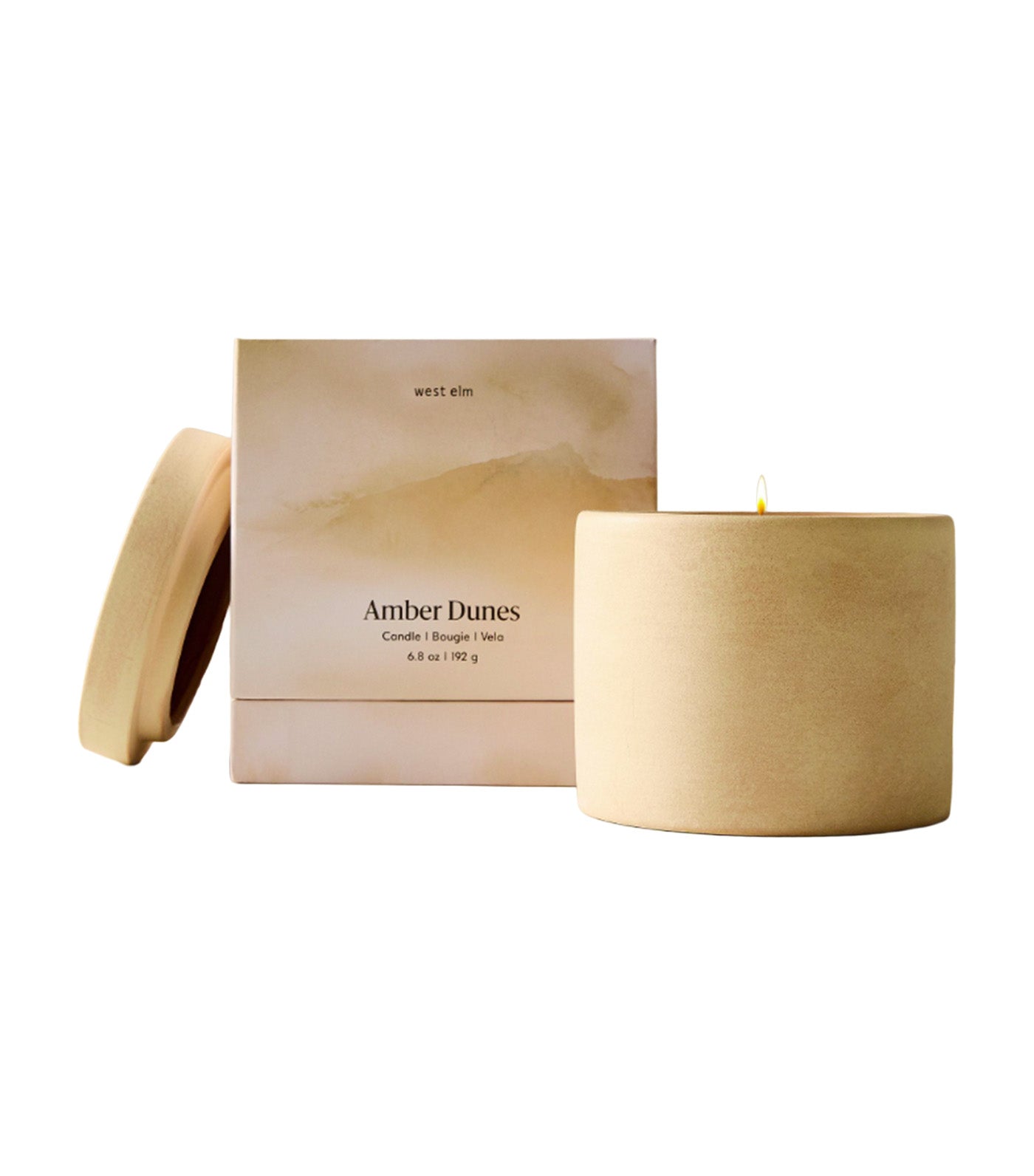 west elm Terra Homescent Collection - Single Wicked Boxed Candle - Amber Dunes