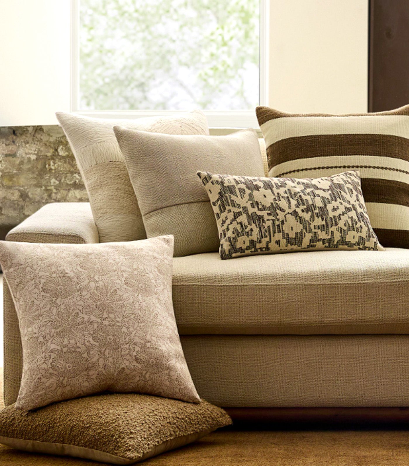 Broad Wool Stripe Pillow Cover