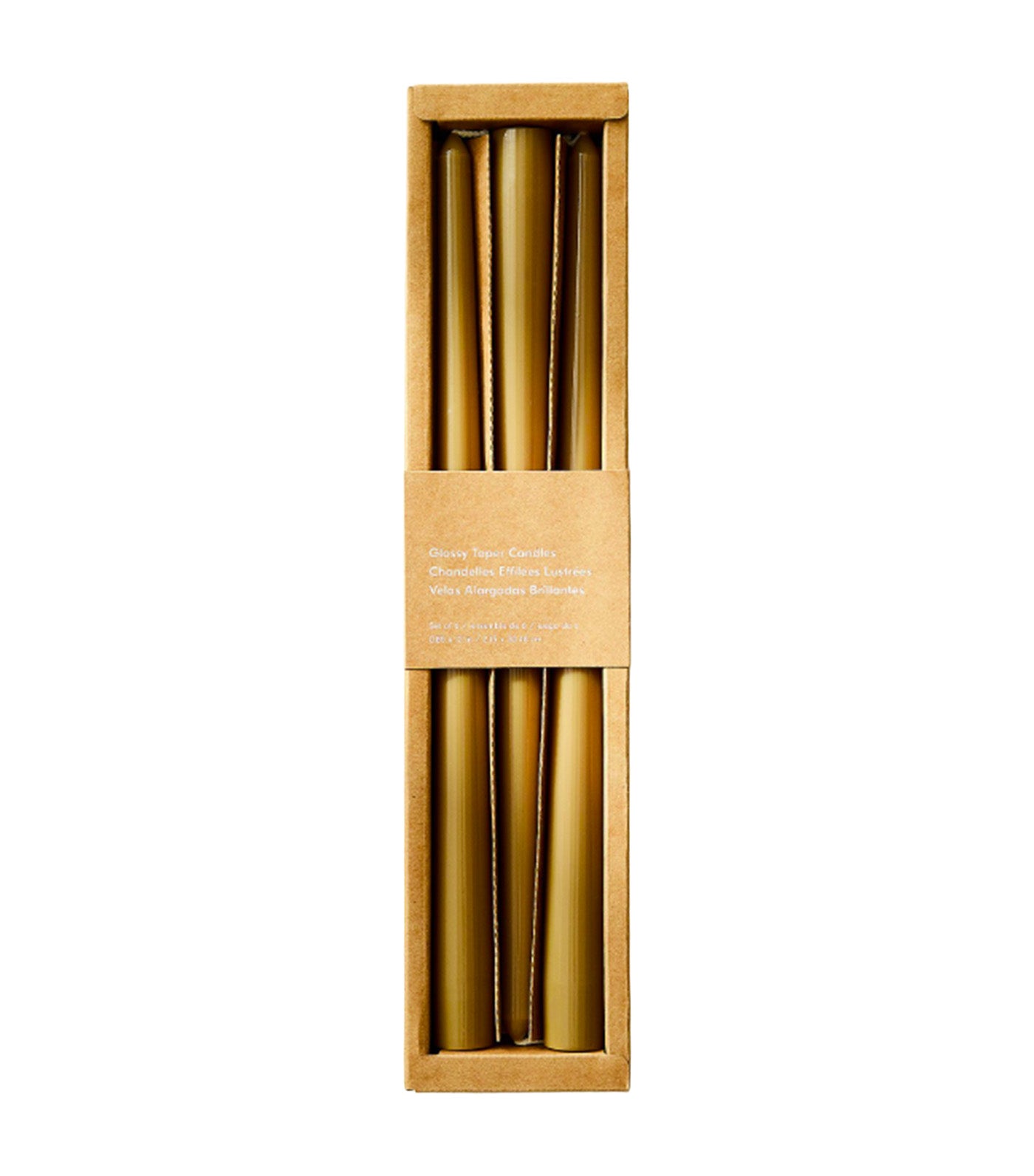 Signature Wax Glossy Candles Set of 6 Olive
