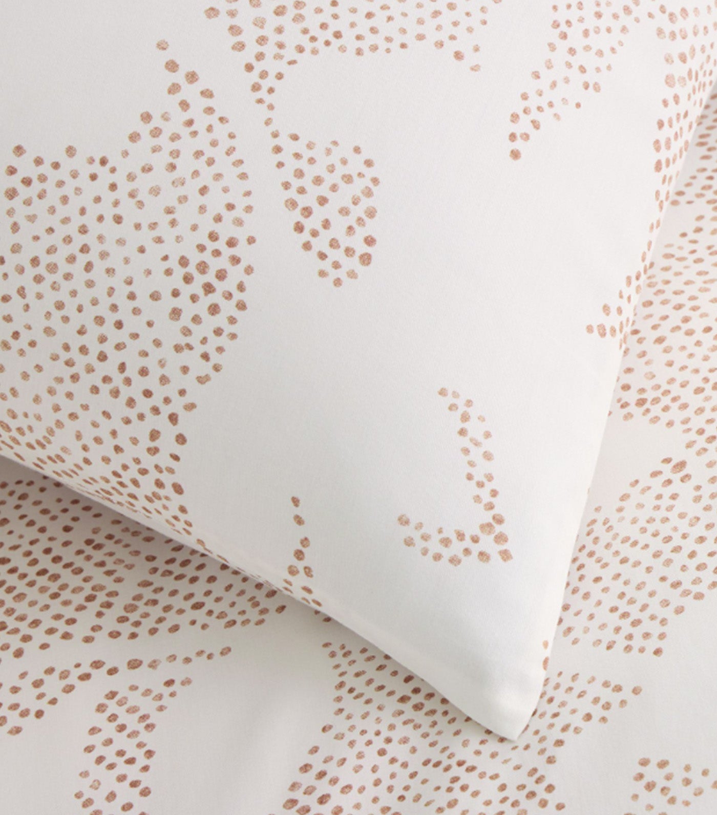 Silhouette Dotted Floral Duvet Cover Brick
