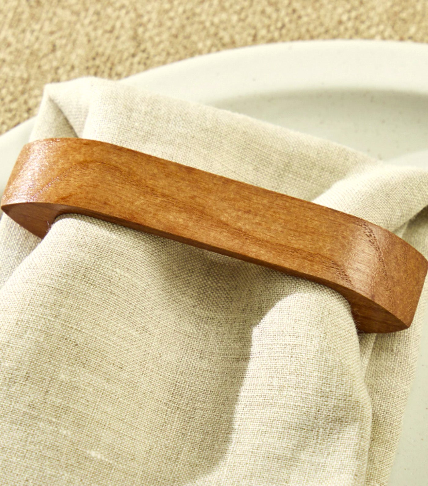Wooden Band Napkin Ring Sets Ash wood