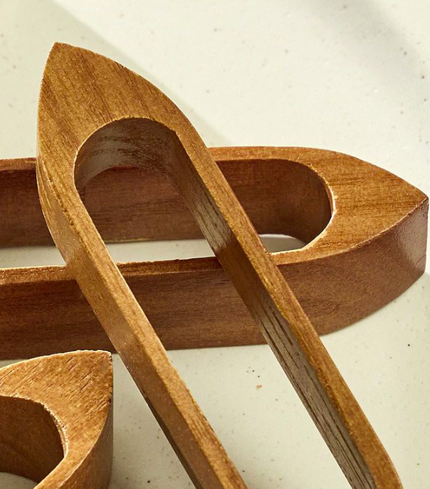 Wooden Band Napkin Ring Sets Ash Wood