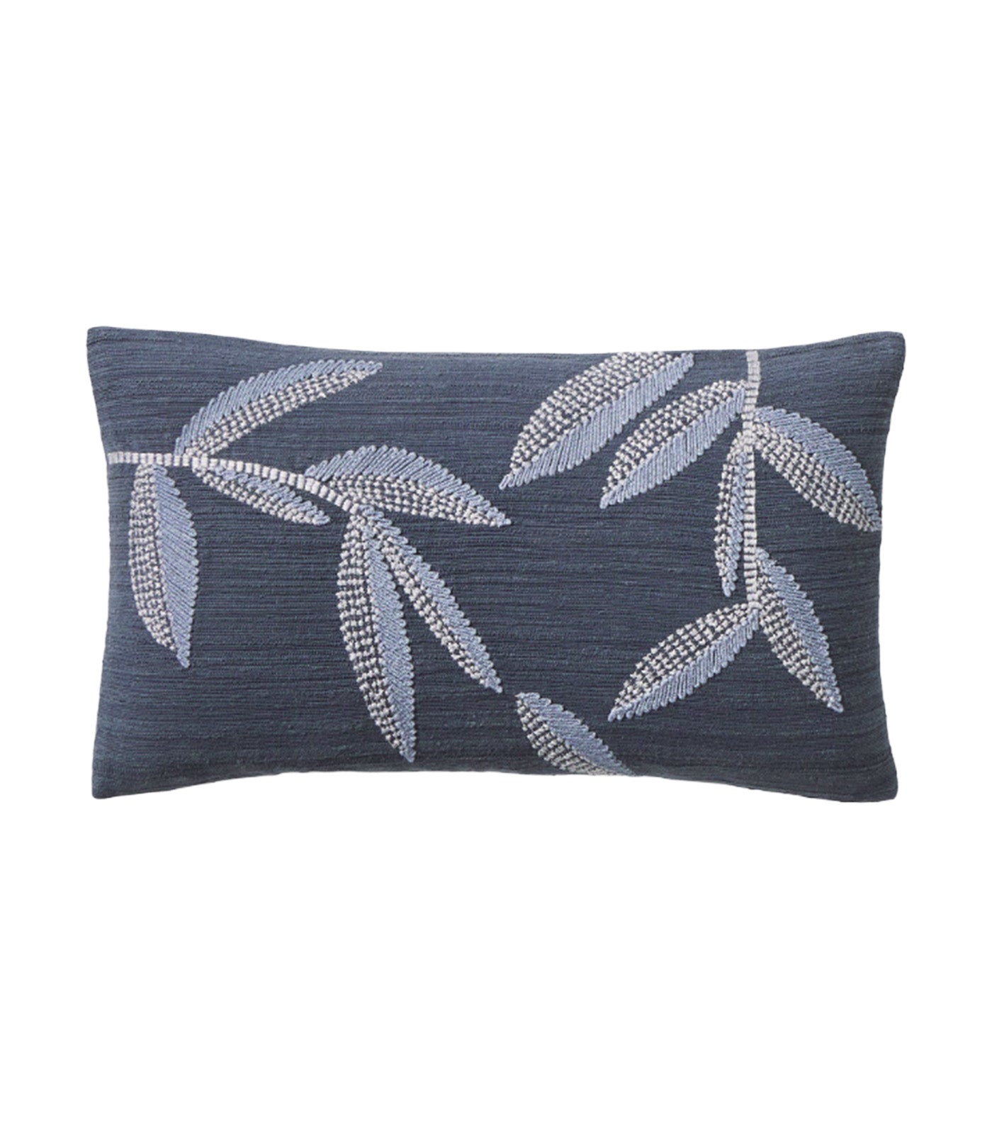 Embroidered Flora Pillow Cover Light Graphite