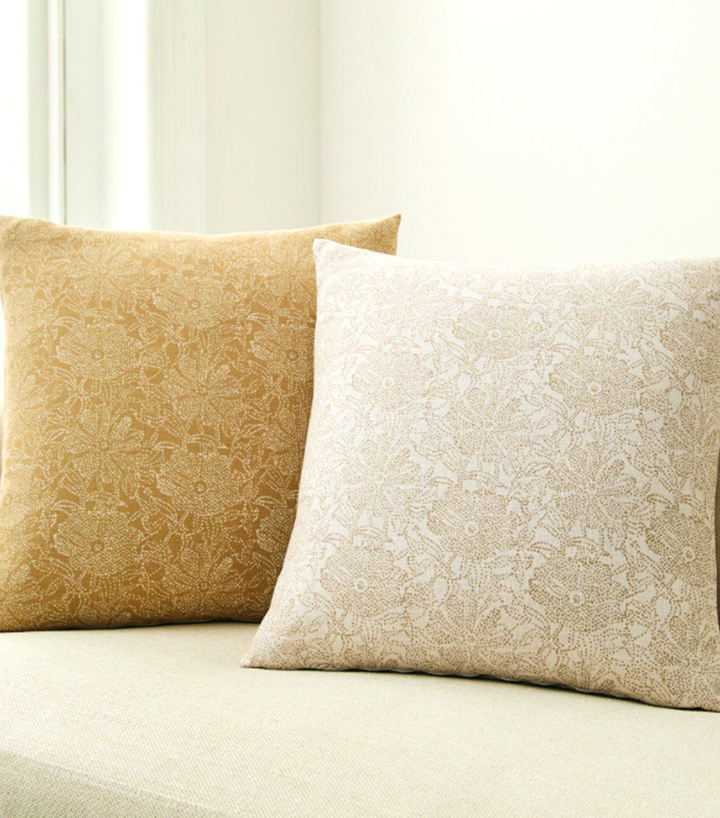 Dotted Floral Pillow Cover