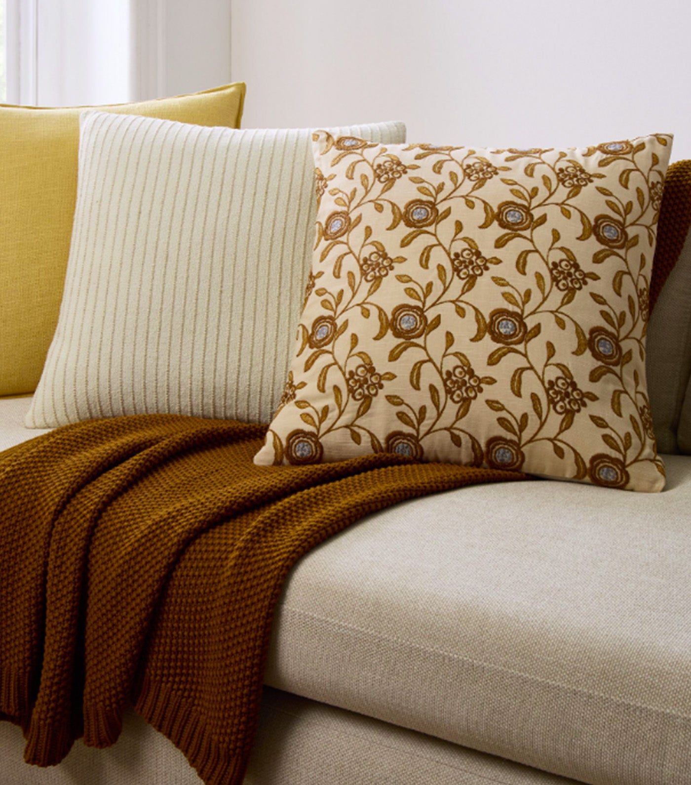 Floral Vine Pillow Cover