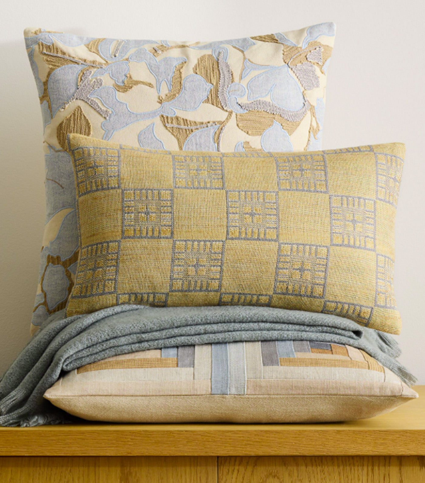 Silk Box Pillow Cover Artic Blue