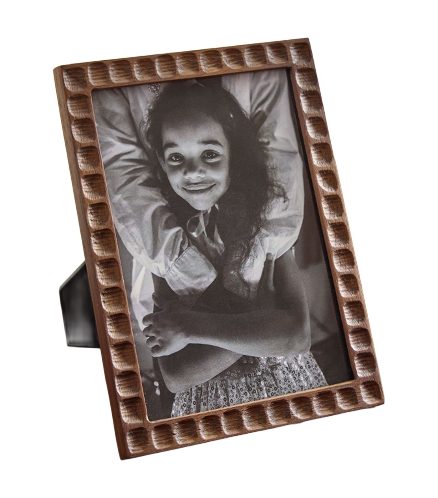 Nadia Carved Wood Tabletop Frames Dark Walnut