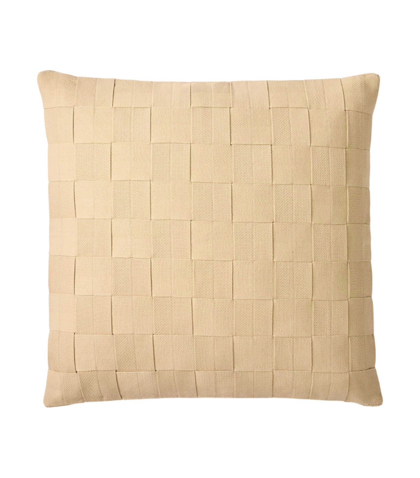 Taped Basketweave Pillow Cover Natural