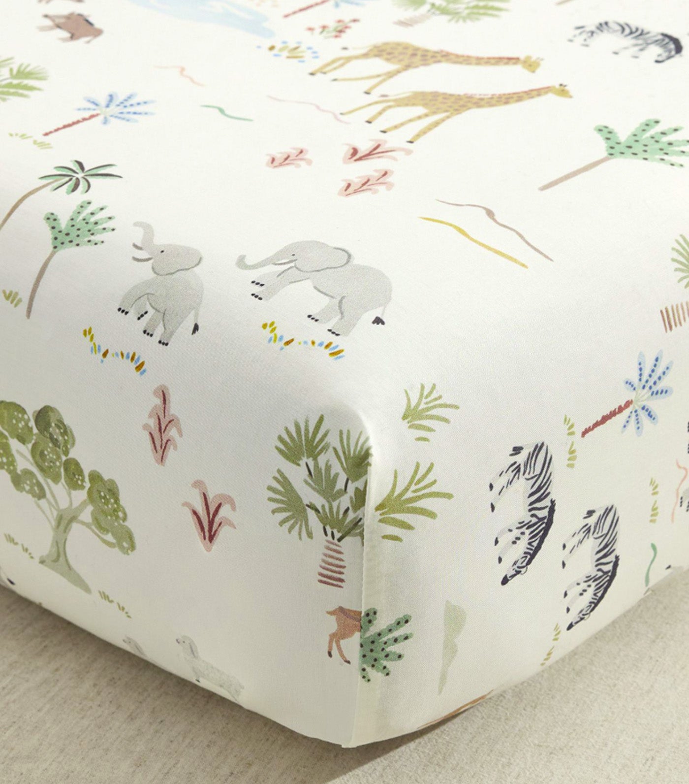 Noah's Ark Organic Crib Fitted Sheet