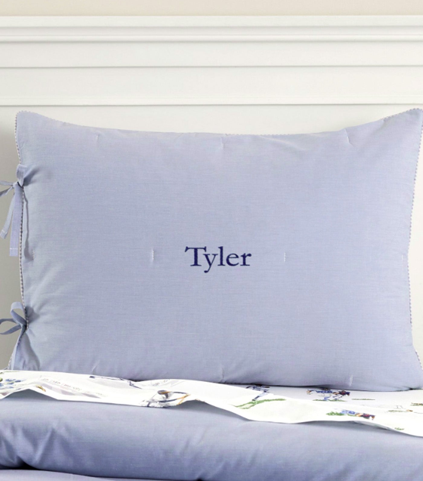 Chambray Reversible Comforter & Shams Blue