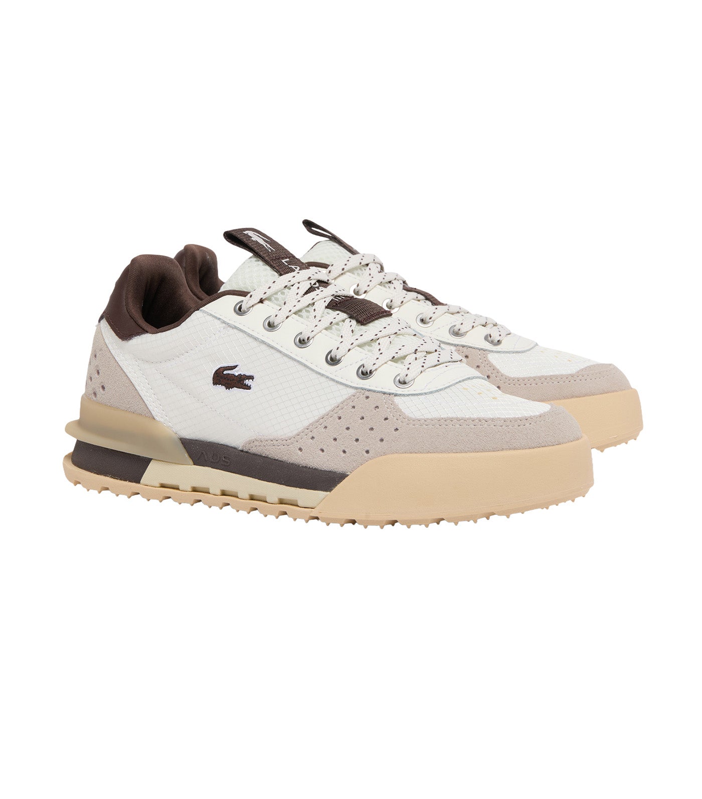 Women's Slam Break Sneakers Off White/Dark Brown