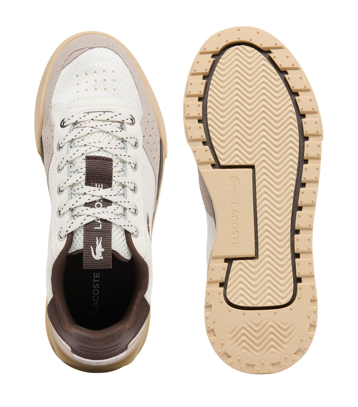 Women's Slam Break Sneakers Off White/Dark Brown