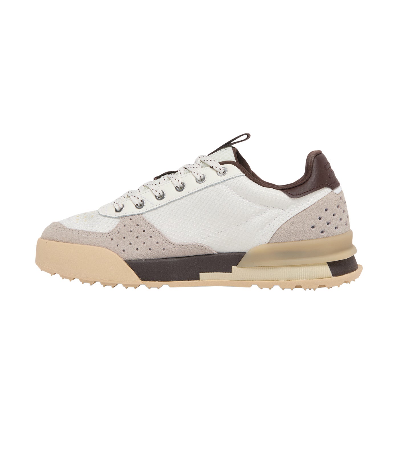 Women's Slam Break Sneakers Off White/Dark Brown