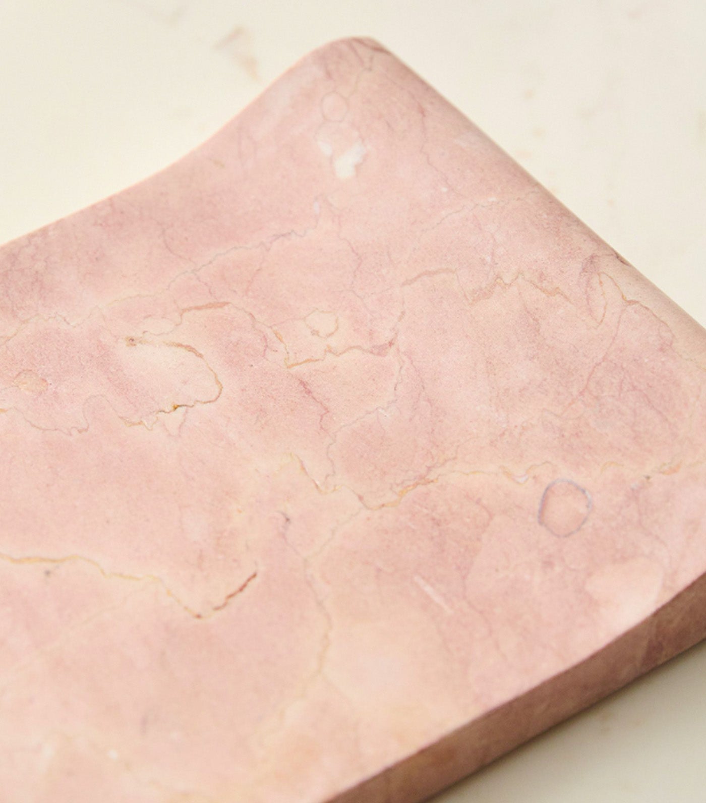 Draped Marble Stone Tray Pink