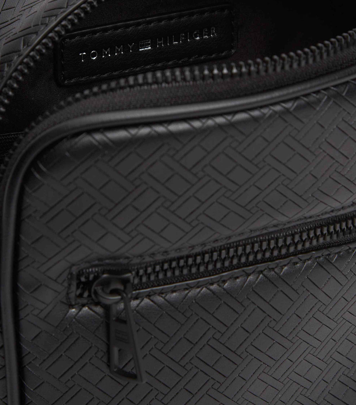 Men's Embossed Flag Mini Reporter Bag Black