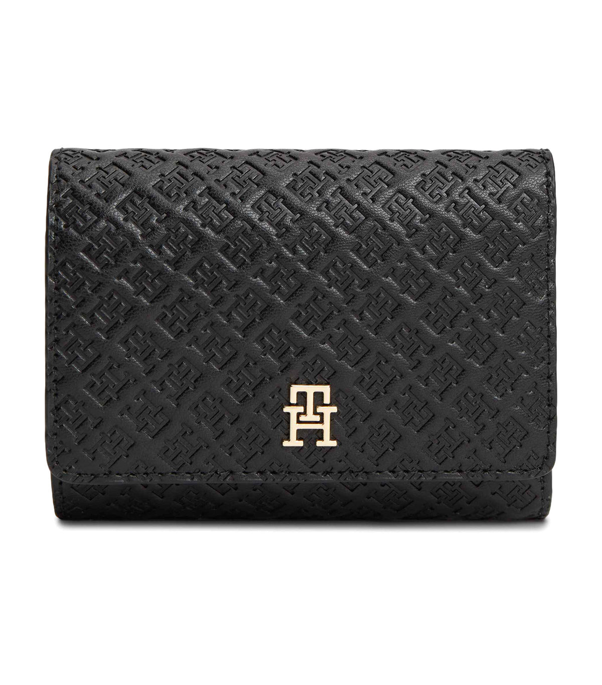 Women's Icon Trifold Monogram Wallet Black