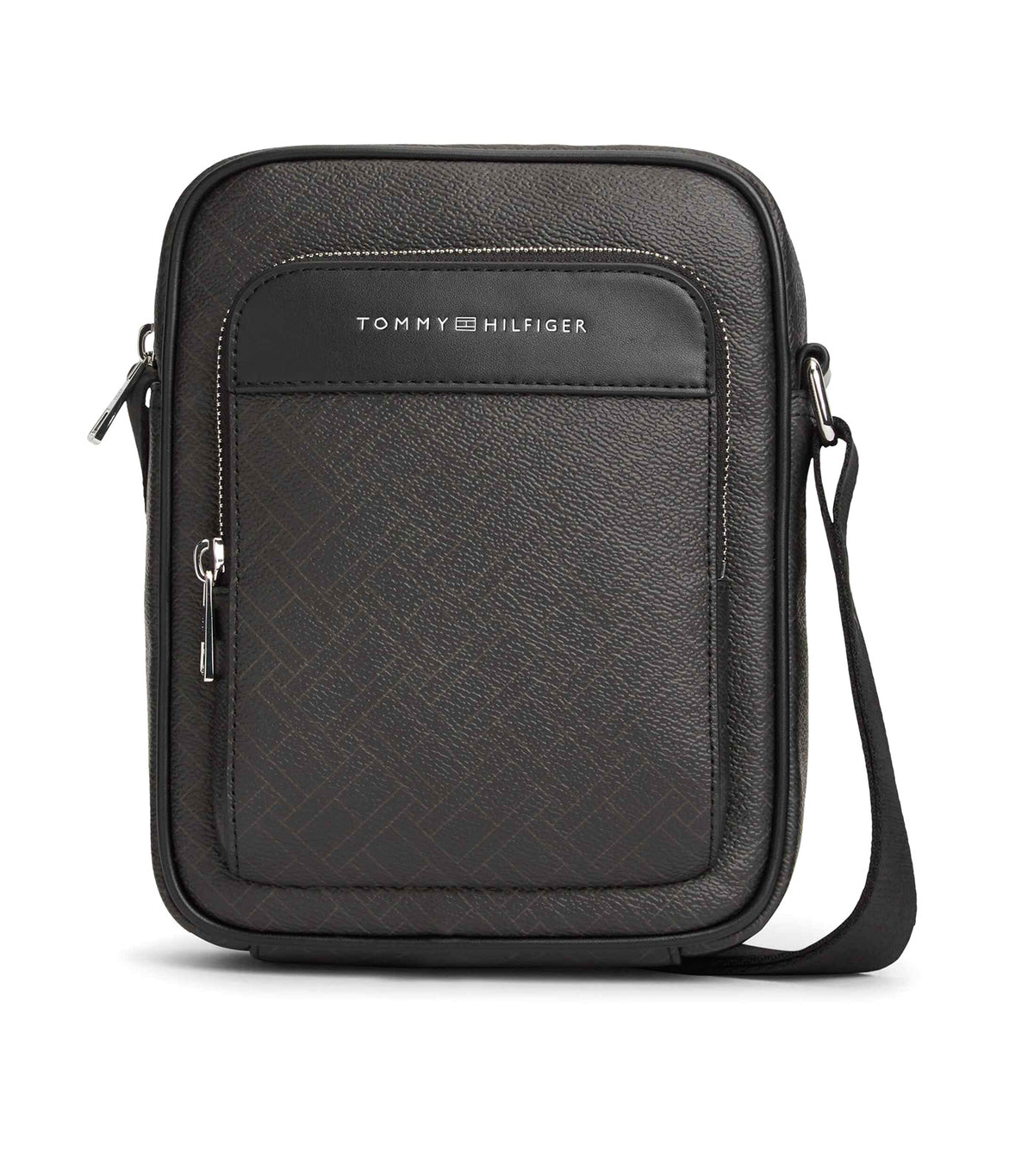 Men's Flag Monogram Mini Reporter Bag Black
