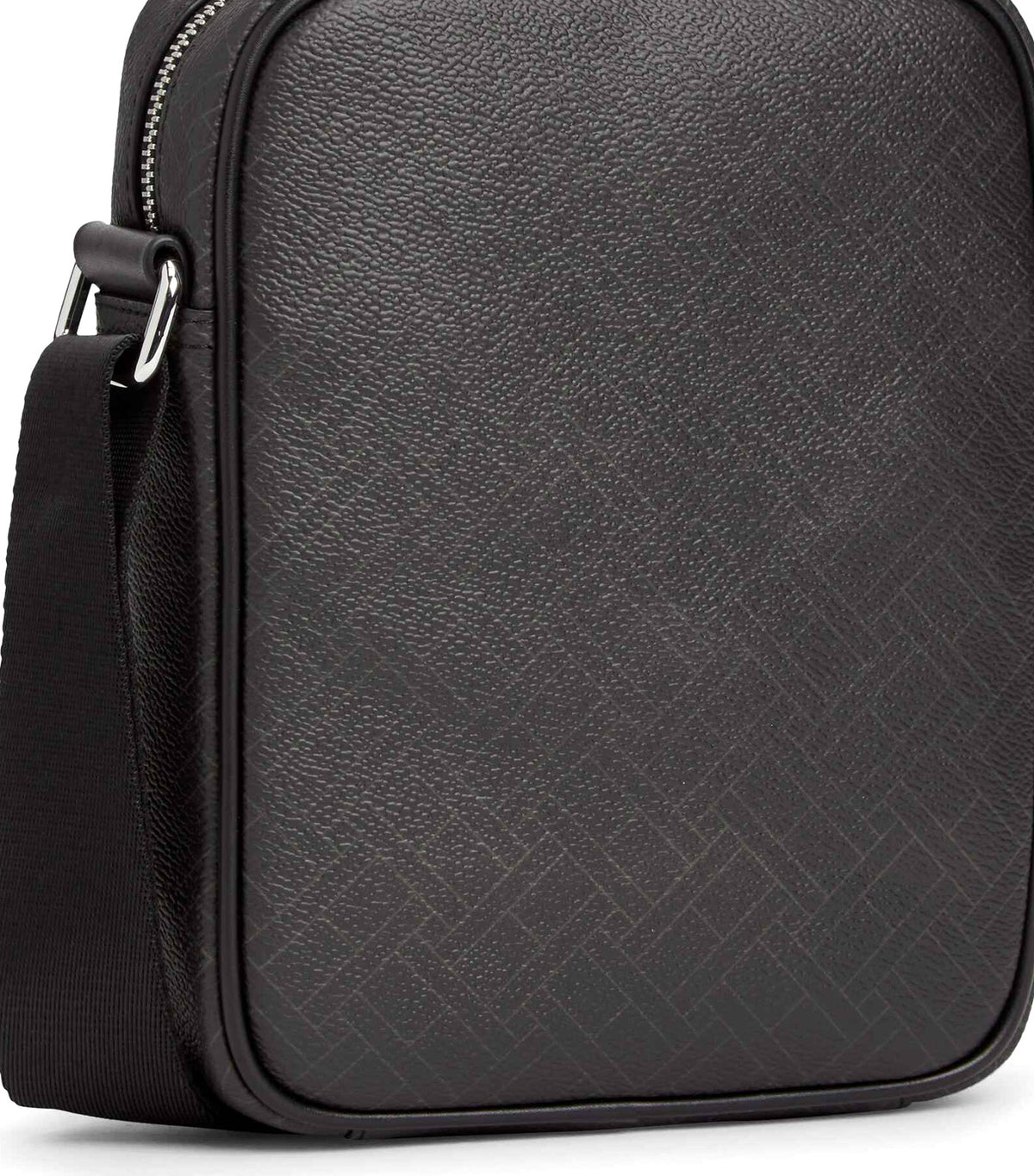 Men's Flag Monogram Mini Reporter Bag Black