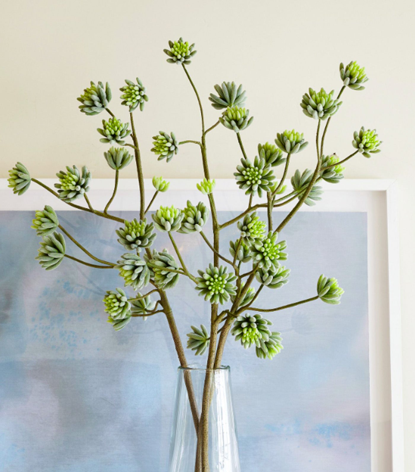 Faux Flowering Succulent Branch