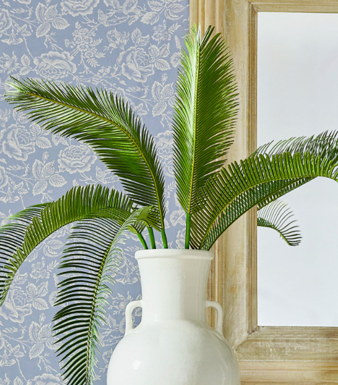 Faux Palm Leaf Branch Green