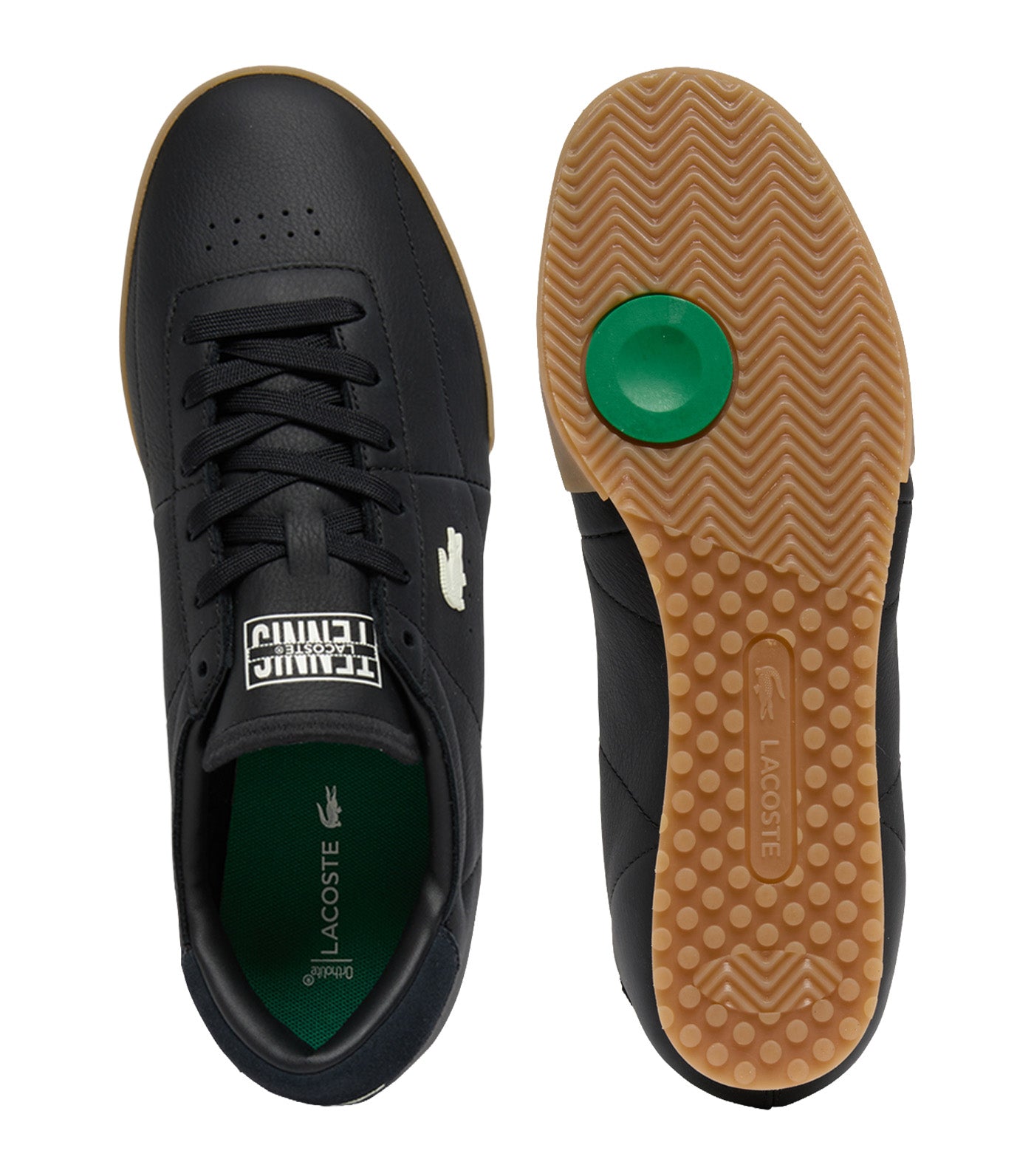 Men's Aura Leather Sneakers Black/Gum