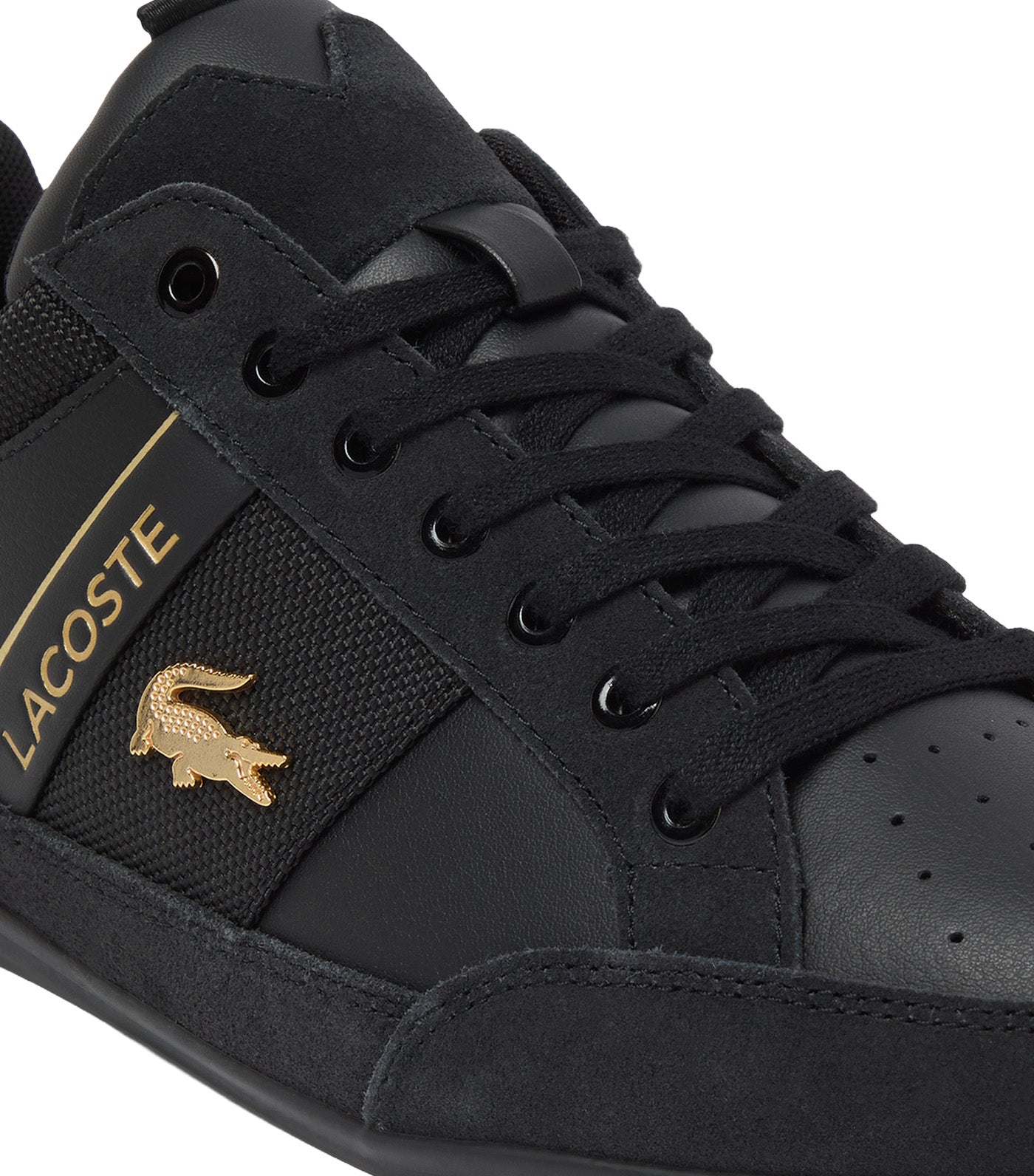 Men's Chaymon Suede Sneakers Black/Gold