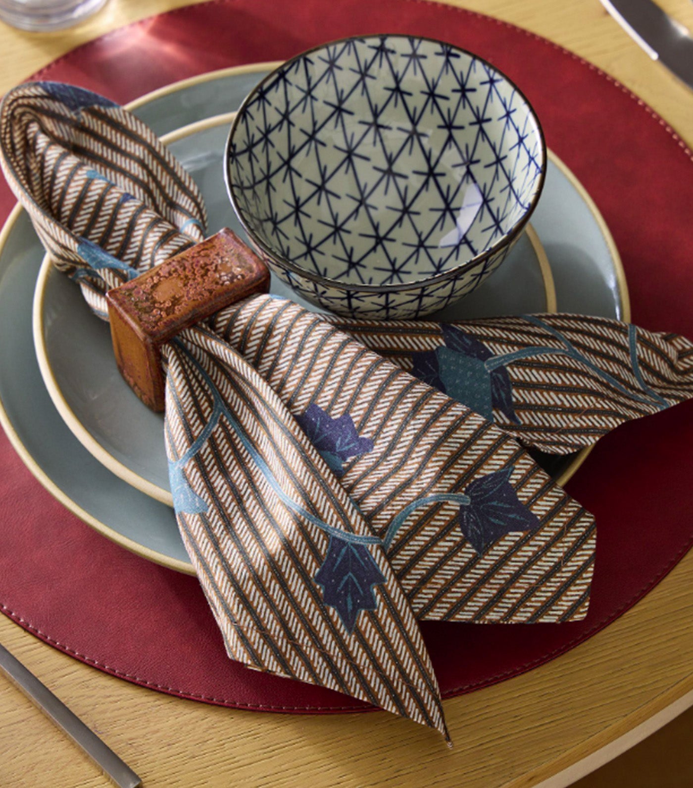 Arun Floral Napkin Set of 4 Blue