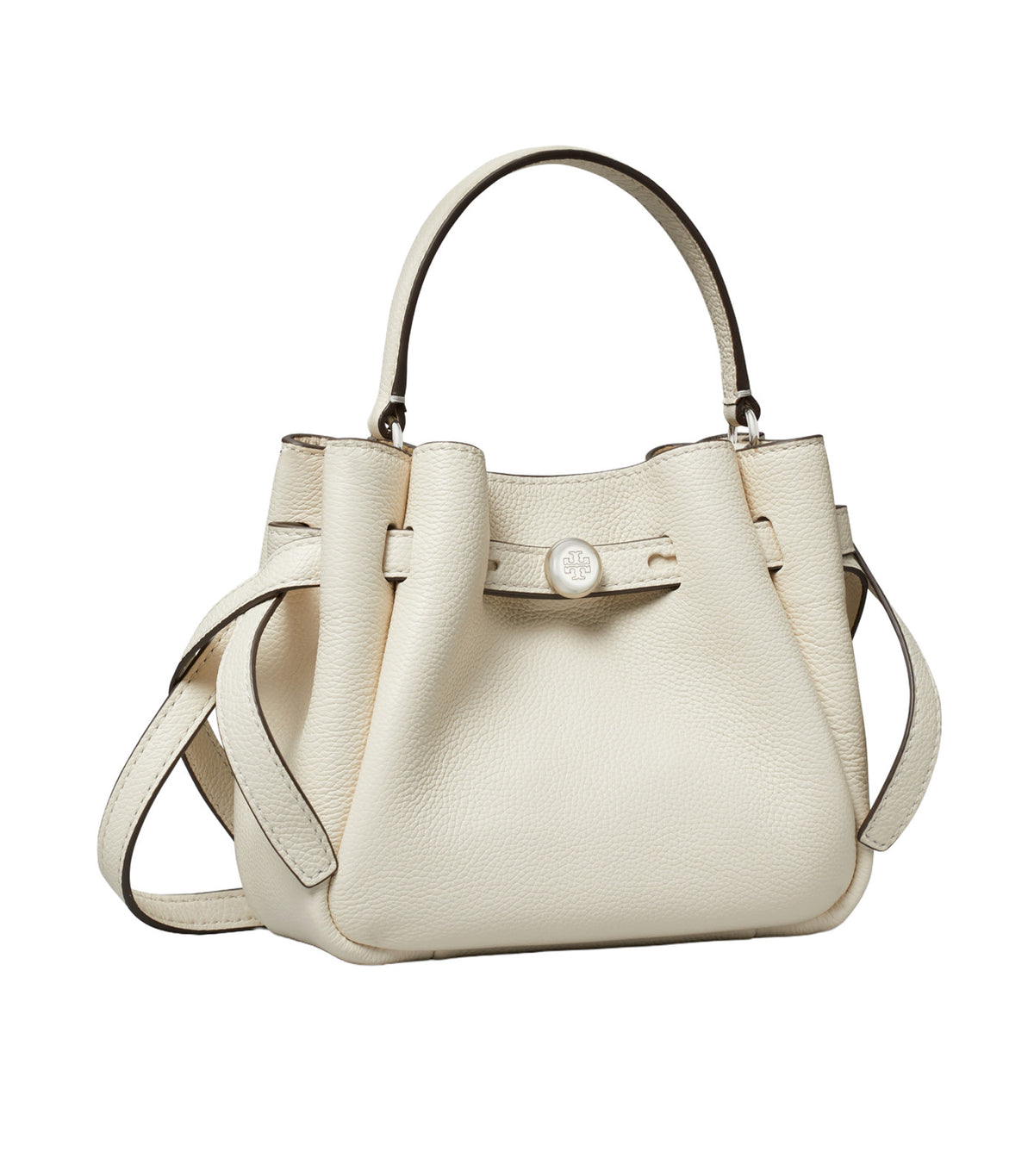 Mini Romy Bucket Bag Light Cream