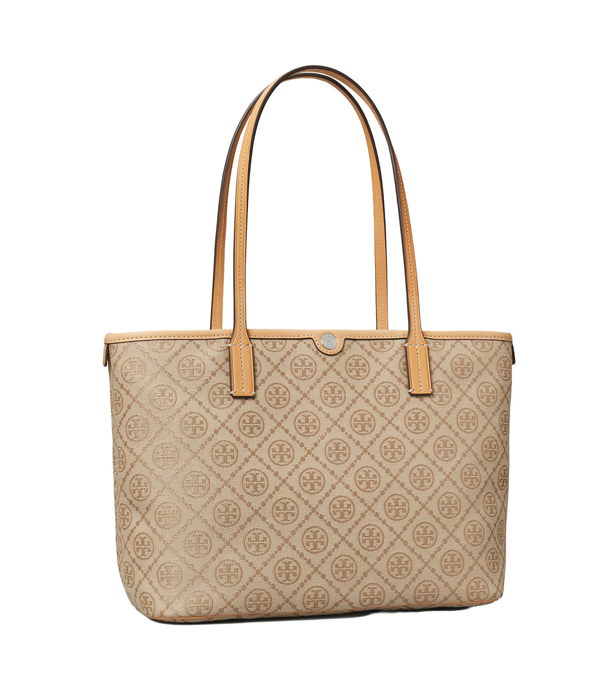 T Monogram Small Zip Tote Flax
