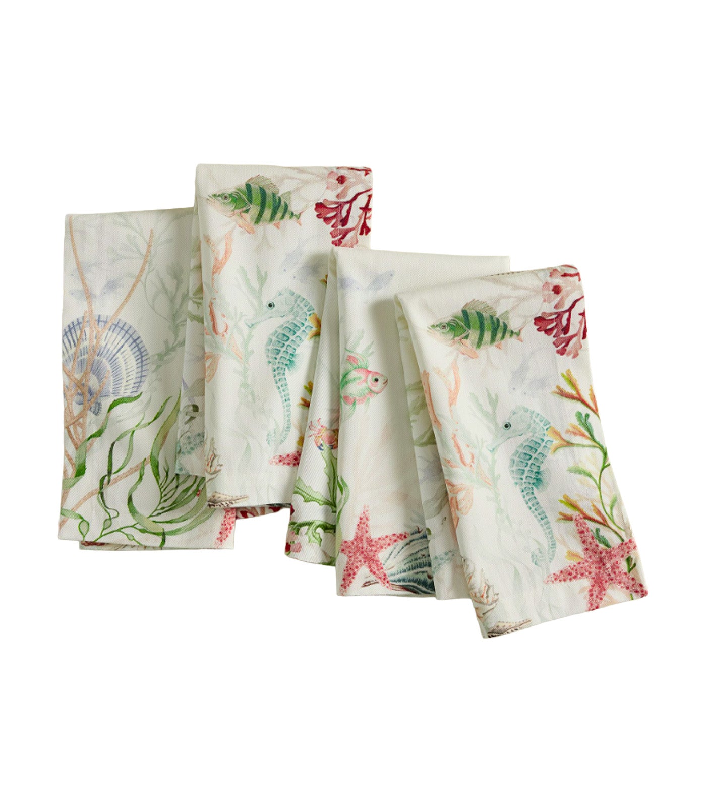 Enchanted Sea Cotton Napkins Mixed Set of 4