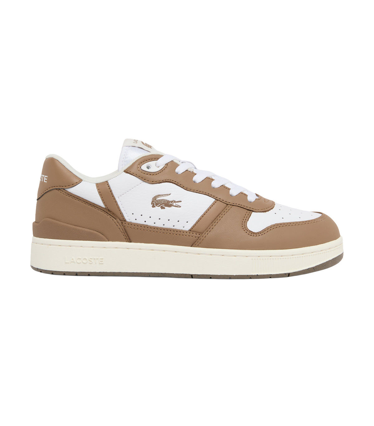 T-Clip Set Leather Sneakers White/Brown