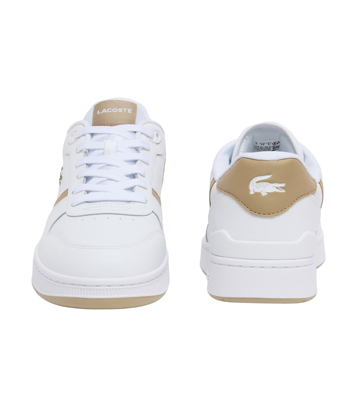 Men's T-Clip Set Leather Sneakers White/Light Brown