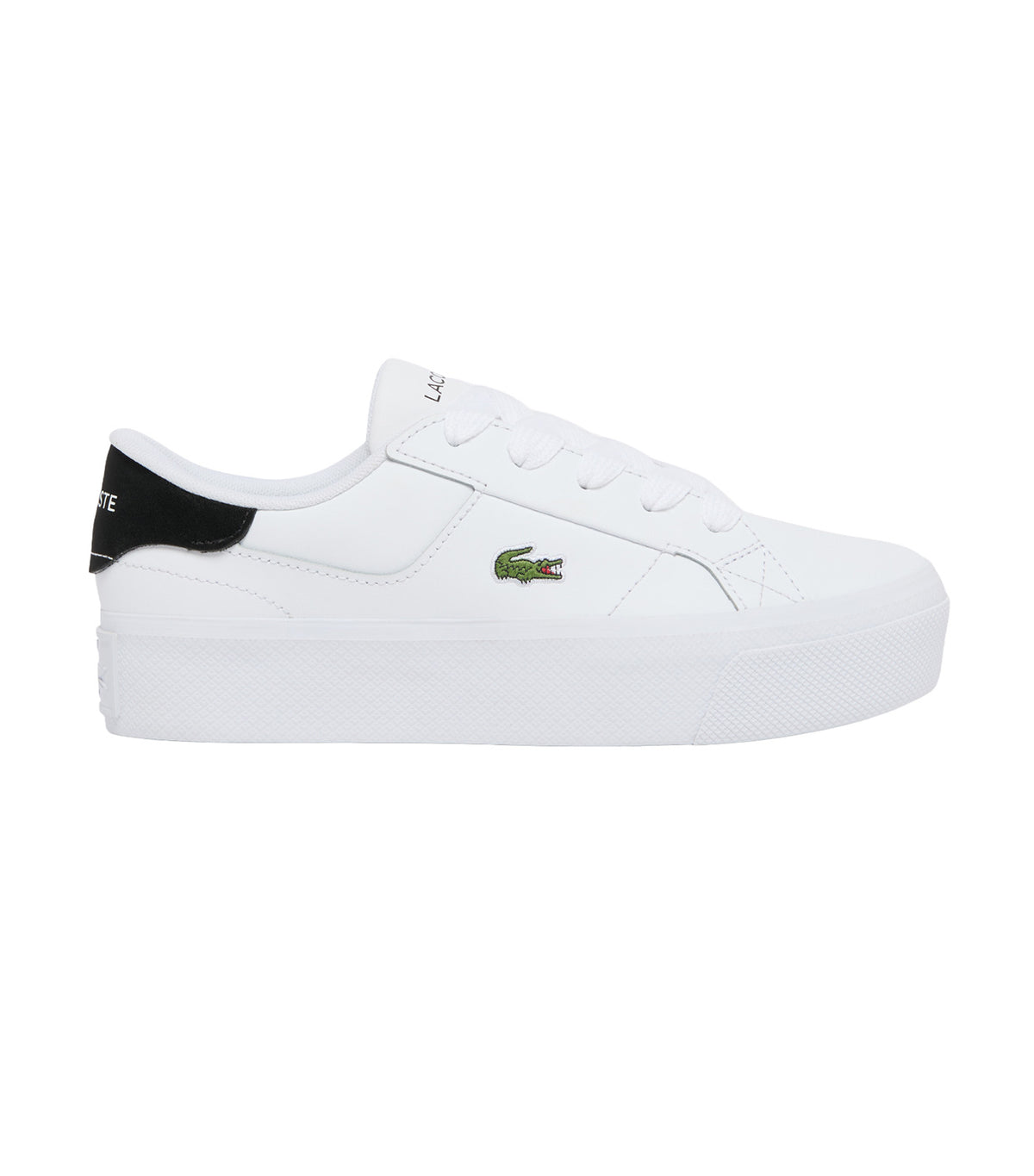 Ziane Platform Leather Sneakers White/Black