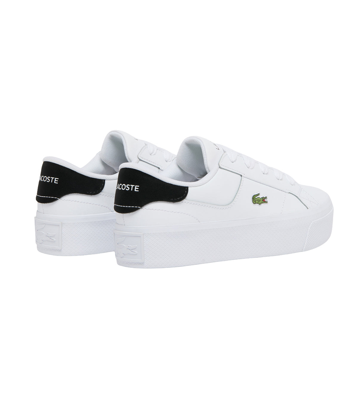 Ziane Platform Leather Sneakers White/Black