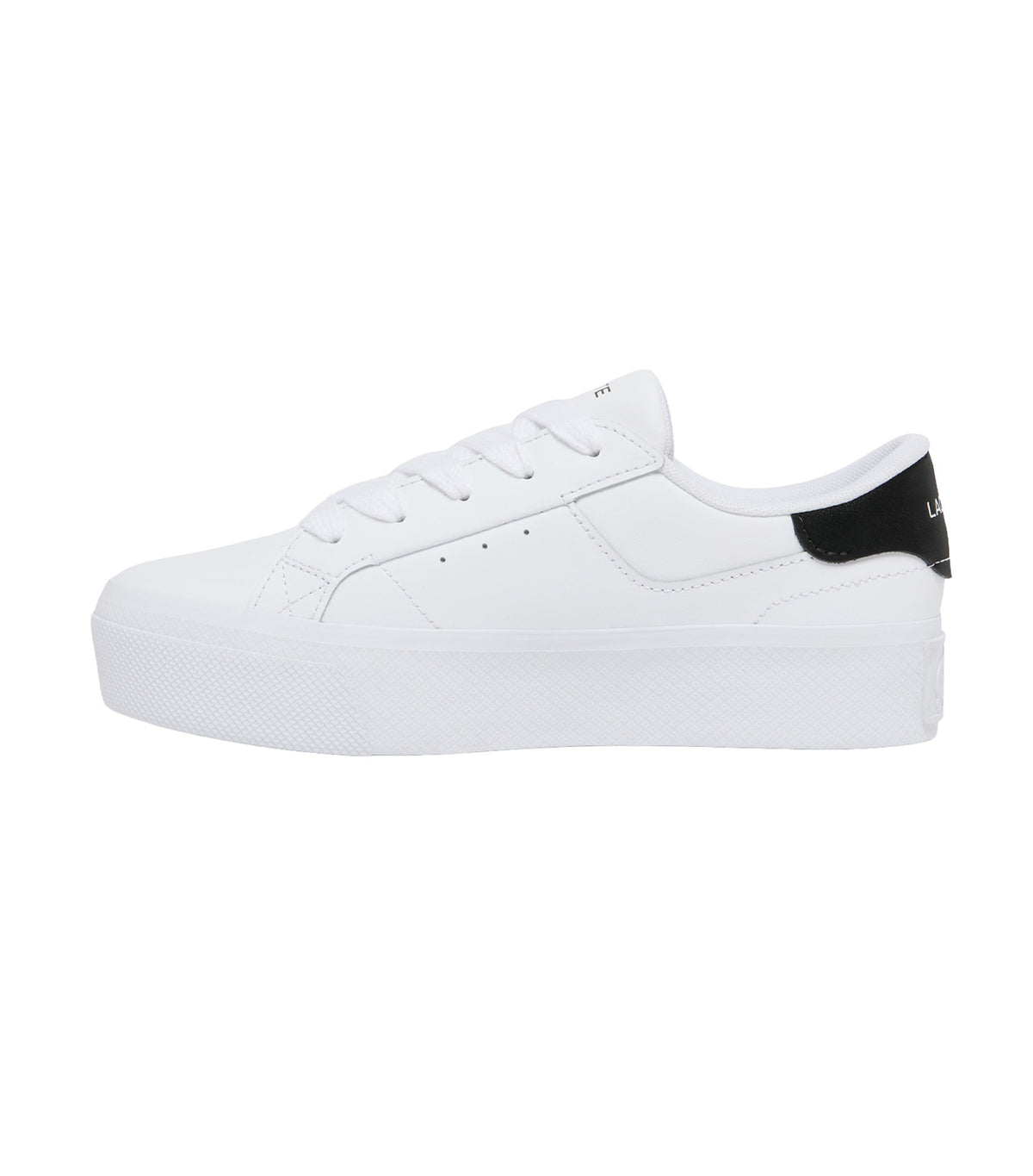 Ziane Platform Leather Sneakers White/Black