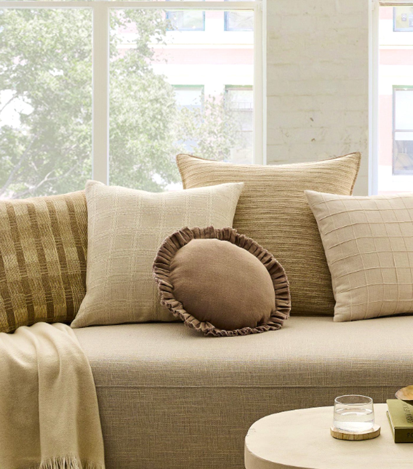 Chunky Slub Pillow Cover Alabaster