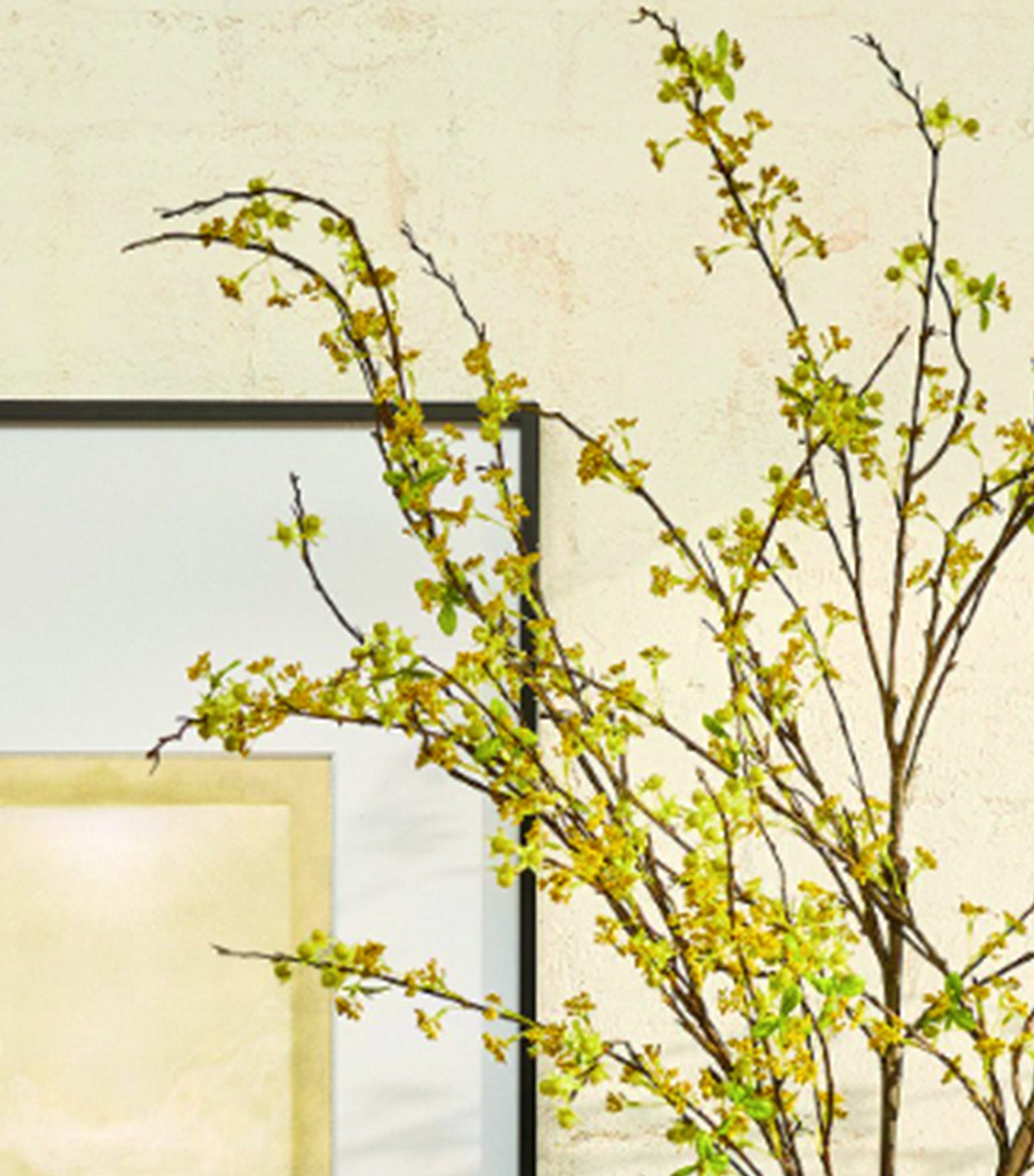 Faux Beaded Branch Yellow Multi